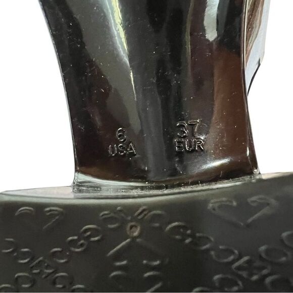 Jeffrey Campbell Bubblegum Shiny Black Chunky 90s Platform Slide Sandal Size 6 - Picture 8 of 11